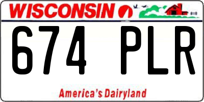 WI license plate 674PLR