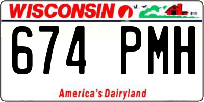 WI license plate 674PMH