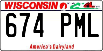 WI license plate 674PML