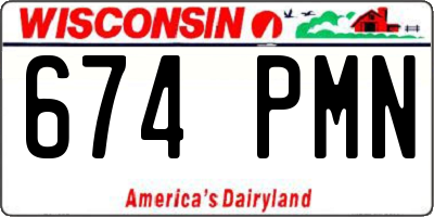 WI license plate 674PMN