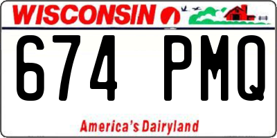 WI license plate 674PMQ