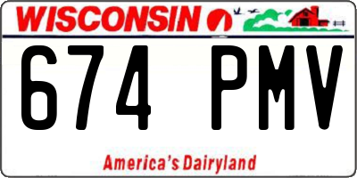 WI license plate 674PMV