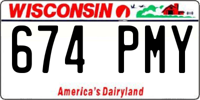 WI license plate 674PMY