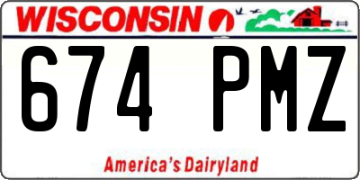 WI license plate 674PMZ