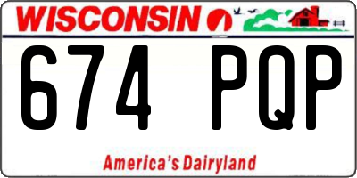 WI license plate 674PQP