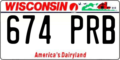 WI license plate 674PRB