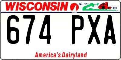 WI license plate 674PXA