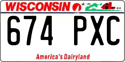 WI license plate 674PXC