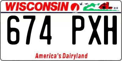 WI license plate 674PXH