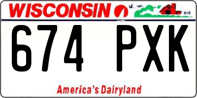 WI license plate 674PXK
