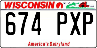 WI license plate 674PXP