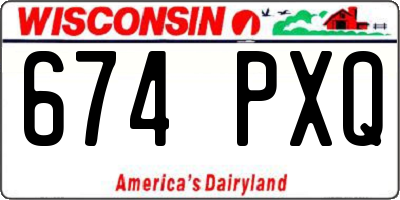WI license plate 674PXQ