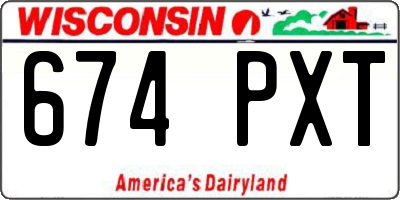 WI license plate 674PXT