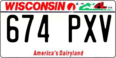 WI license plate 674PXV