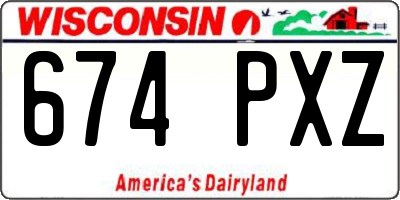 WI license plate 674PXZ