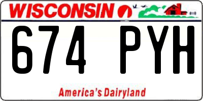 WI license plate 674PYH