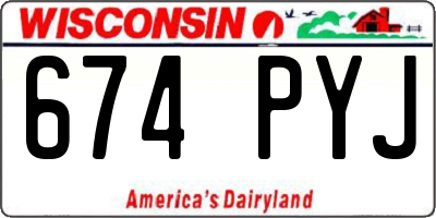 WI license plate 674PYJ