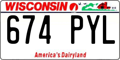 WI license plate 674PYL