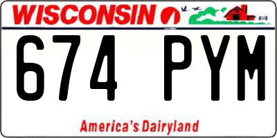 WI license plate 674PYM