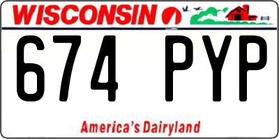 WI license plate 674PYP