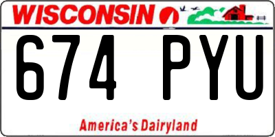 WI license plate 674PYU