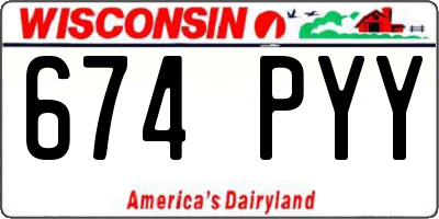WI license plate 674PYY