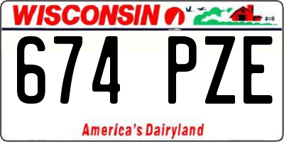 WI license plate 674PZE