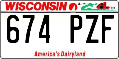 WI license plate 674PZF