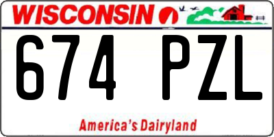 WI license plate 674PZL