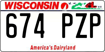 WI license plate 674PZP