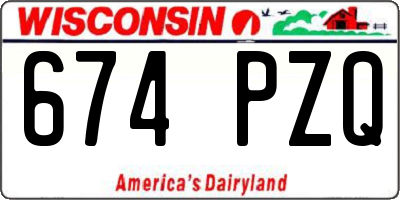 WI license plate 674PZQ