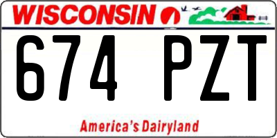 WI license plate 674PZT