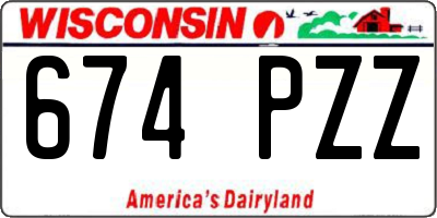 WI license plate 674PZZ