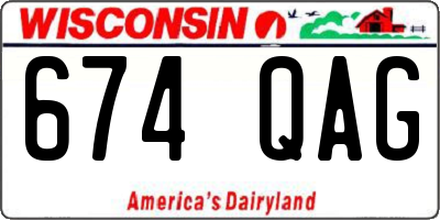 WI license plate 674QAG