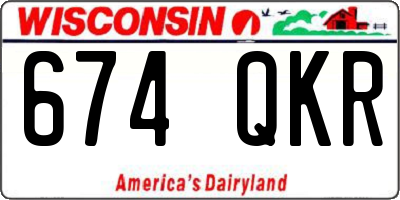 WI license plate 674QKR