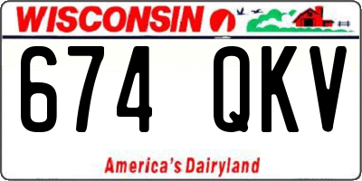 WI license plate 674QKV