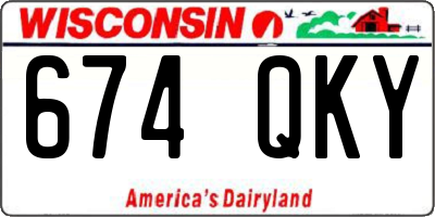 WI license plate 674QKY