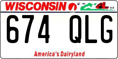 WI license plate 674QLG