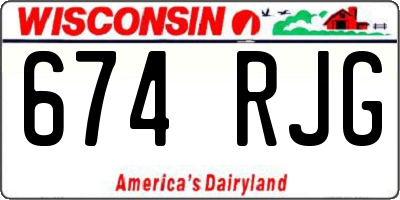WI license plate 674RJG