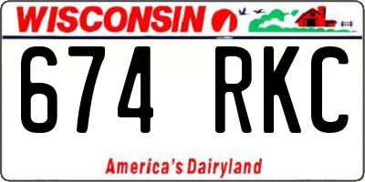 WI license plate 674RKC
