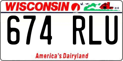 WI license plate 674RLU