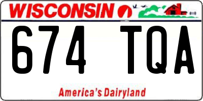 WI license plate 674TQA