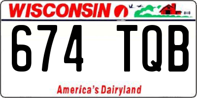 WI license plate 674TQB