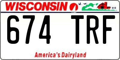 WI license plate 674TRF