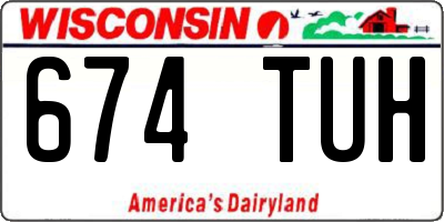 WI license plate 674TUH
