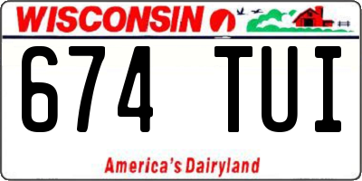 WI license plate 674TUI