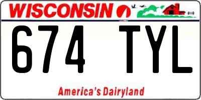 WI license plate 674TYL