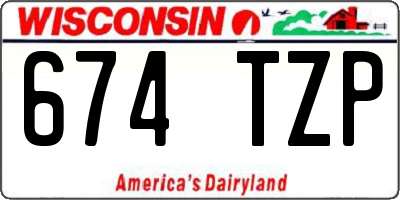 WI license plate 674TZP