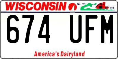 WI license plate 674UFM