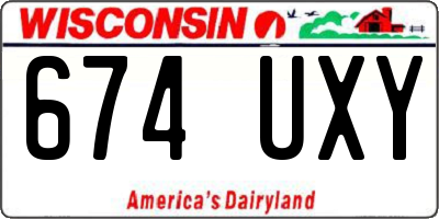 WI license plate 674UXY